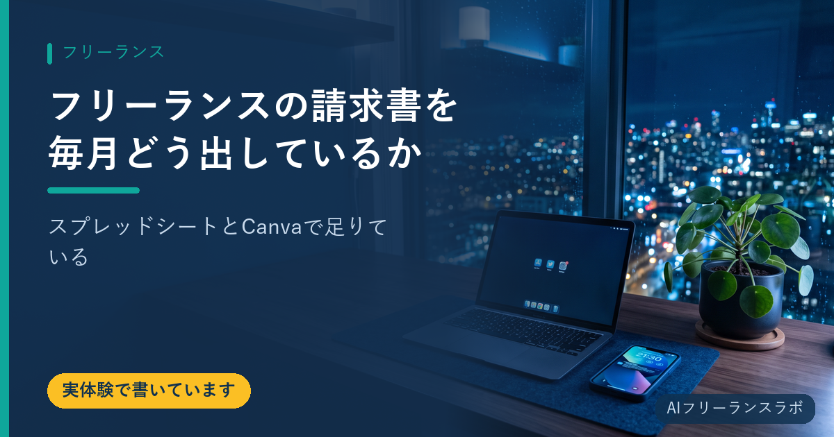 フリーランスの請求書を毎月どう出しているか｜スプレッドシートとCanvaで足りている