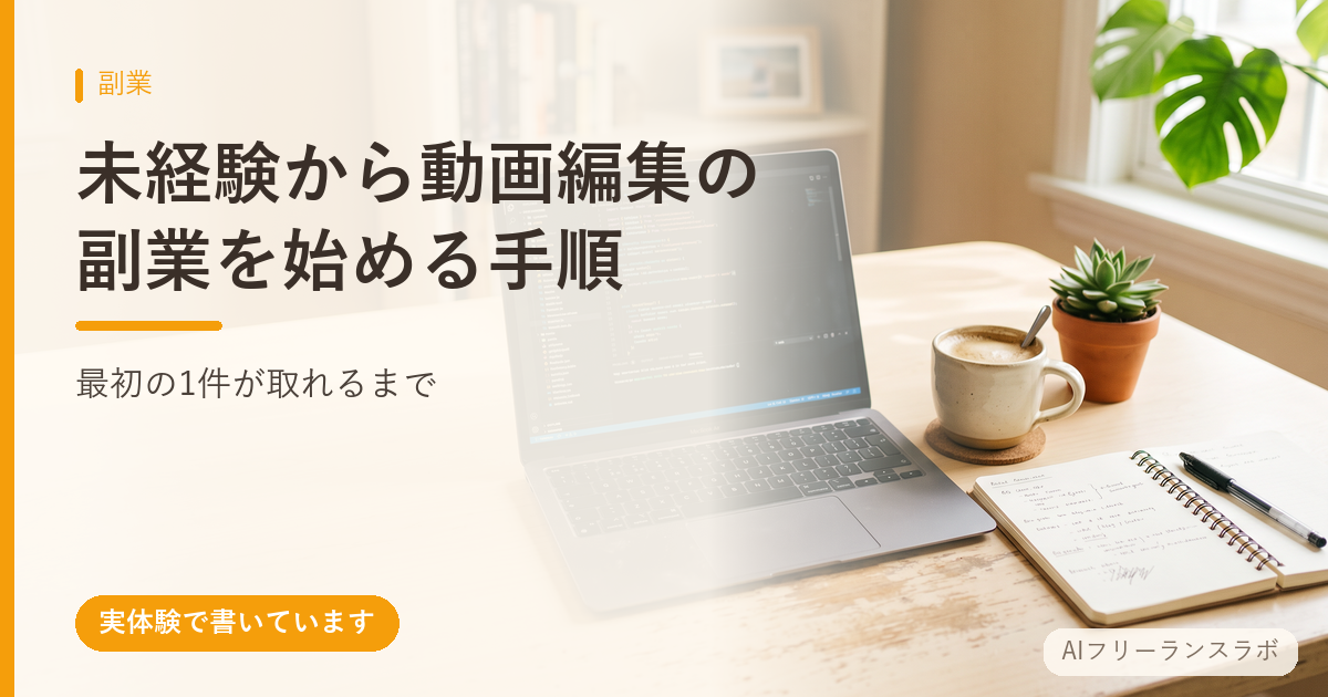 未経験から動画編集の副業を始める手順｜最初の1件が取れるまで